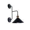 GLOBOSTAR® MAGEOR 01120 Vintage Φωτιστικό Τοίχου - Απλίκα με Ντουί 1 x E27 AC 220-240V IP20 - Μαύρο & Χρυσό - Μ22 x Π30 x Υ40cm