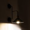 GLOBOSTAR® MAGEOR 01120 Vintage Φωτιστικό Τοίχου - Απλίκα με Ντουί 1 x E27 AC 220-240V IP20 - Μαύρο & Χρυσό - Μ22 x Π30 x Υ40cm