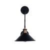 GLOBOSTAR® MAGEOR 01120 Vintage Φωτιστικό Τοίχου - Απλίκα με Ντουί 1 x E27 AC 220-240V IP20 - Μαύρο & Χρυσό - Μ22 x Π30 x Υ40cm