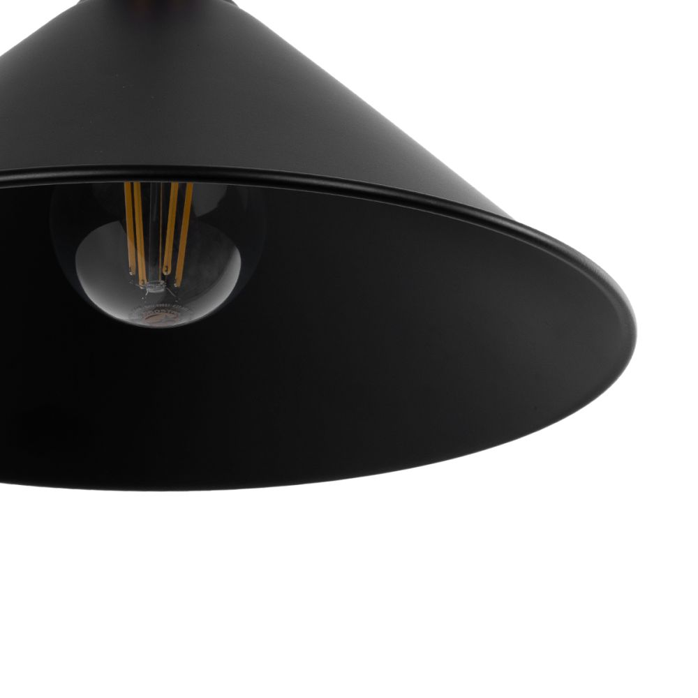 GLOBOSTAR® ANBET 01121 Vintage Φωτιστικό Τοίχου - Απλίκα με Ντουί 1 x E27 AC 220-240V IP20 - Μαύρο & Χρυσό - Μ26 x Π38 x Υ27cm