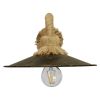 GLOBOSTAR® ROBLY 01125 Vintage Φωτιστικό Τοίχου - Απλίκα με Ντουί 1 x E27 AC 220-240V IP20 - Χάλκινο & Μπεζ - Μ26 x Π36 x Υ22cm