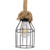 GLOBOSTAR® LAICO 01129 Vintage Κρεμαστό Φωτιστικό Οροφής με Ντουί 1 x E27 AC 220-240V IP20 - Μπρούτζινο & Μπεζ - Μ12 x Π12 x Υ100cm