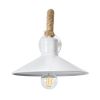 GLOBOSTAR® VINSA 01130 Boho Φωτιστικό Τοίχου - Απλίκα με Ντουί 1 x E27 AC 220-240V IP20 - Λευκό & Μπεζ - Μ37.5 x Π26.7 x Υ25cm