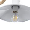 GLOBOSTAR® VINSA 01130 Boho Φωτιστικό Τοίχου - Απλίκα με Ντουί 1 x E27 AC 220-240V IP20 - Λευκό & Μπεζ - Μ37.5 x Π26.7 x Υ25cm
