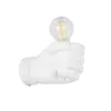 GLOBOSTAR® FIST 01137 Μοντέρνο Φωτιστικό Τοίχου - Απλίκα με Ντουί 1 x E27 AC 220-240V IP20 - Λευκό - Μ15 x Π10 x Υ10cm