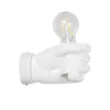 GLOBOSTAR® FIST 01137 Μοντέρνο Φωτιστικό Τοίχου - Απλίκα με Ντουί 1 x E27 AC 220-240V IP20 - Λευκό - Μ15 x Π10 x Υ10cm