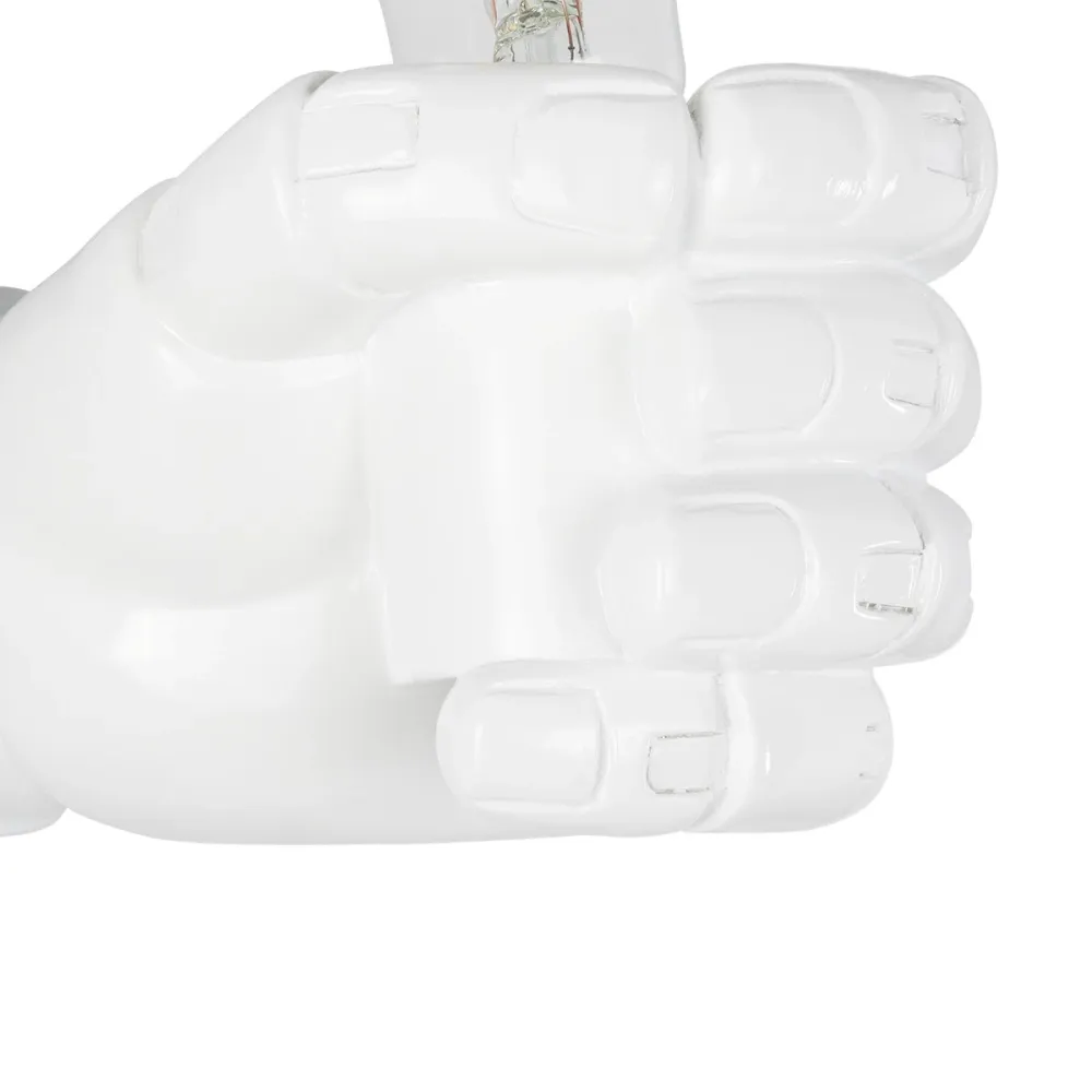 GLOBOSTAR® FIST 01137 Μοντέρνο Φωτιστικό Τοίχου - Απλίκα με Ντουί 1 x E27 AC 220-240V IP20 - Λευκό - Μ15 x Π10 x Υ10cm