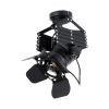 GLOBOSTAR® BROADWAY 01140 Vintage Φωτιστικό Οροφής με Ντουί 1 x E27 AC 220-240V IP20 - Μαύρο - Μ28 x Π25 x Υ100cm