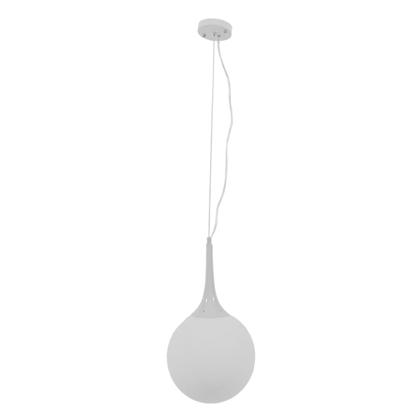 GLOBOSTAR® SPHERE 01143 Μοντέρνο Κρεμαστό Φωτιστικό Οροφής με Ντουί 1 x E27 AC 220-240V IP20 - Λευκό - Μ25 x Π25 x Υ46.5cm