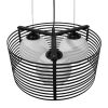 GLOBOSTAR® KEVIA 01150 Μοντέρνο Κρεμαστό Φωτιστικό Οροφής με Ντουί 3 x E27 AC 220-240V IP20 - Μαύρο & Λευκό - Μ40 x Π40 x Υ17.5cm