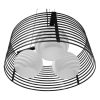 GLOBOSTAR® KEVIA 01150 Μοντέρνο Κρεμαστό Φωτιστικό Οροφής με Ντουί 3 x E27 AC 220-240V IP20 - Μαύρο & Λευκό - Μ40 x Π40 x Υ17.5cm