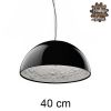 GLOBOSTAR® SERENIA 01151 Μοντέρνο Κρεμαστό Φωτιστικό Οροφής με Ντουί 1 x E27 AC 220-240V IP20 - Μαύρο & Λευκό - Μ40 x Π40 x Υ20cm