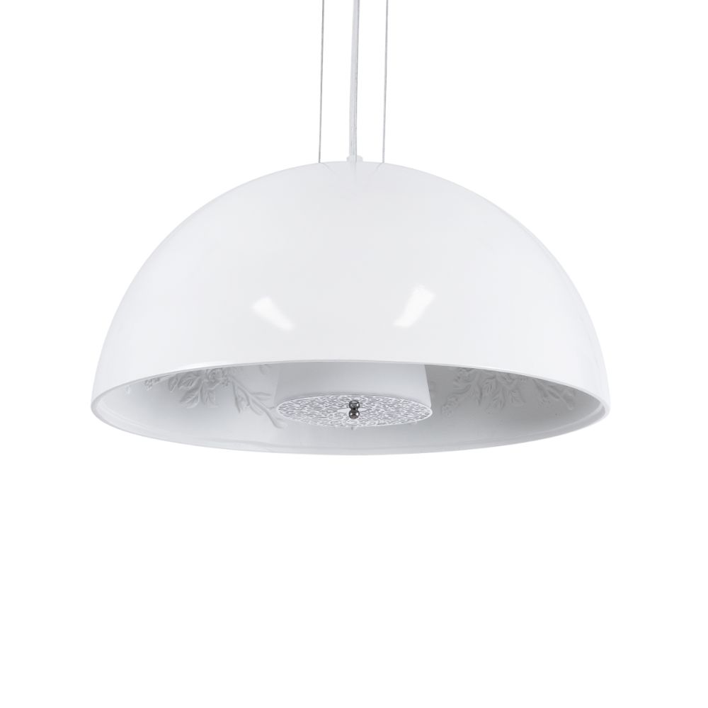 GLOBOSTAR® SERENIA 01152 Μοντέρνο Κρεμαστό Φωτιστικό Οροφής με Ντουί 1 x E27 AC 220-240V IP20 - Λευκό - Μ40 x Π40 x Υ20cm