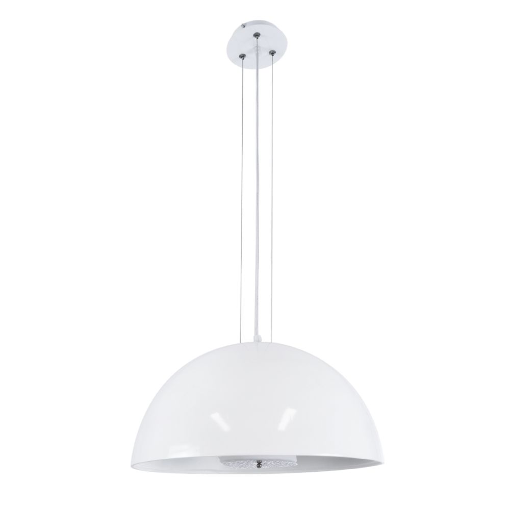 GLOBOSTAR® SERENIA 01152 Μοντέρνο Κρεμαστό Φωτιστικό Οροφής με Ντουί 1 x E27 AC 220-240V IP20 - Λευκό - Μ40 x Π40 x Υ20cm
