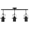 GLOBOSTAR® HOLLYWOOD 01155 Vintage Φωτιστικό Οροφής με Ντουί 3 x E27 AC 220-240V IP20 - Μαύρο - Μ13 x Π78 x Υ38cm
