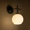 GLOBOSTAR® ISEN 01157 Μοντέρνο Φωτιστικό Τοίχου - Απλίκα με Ντουί 1 x E27 AC 220-240V IP20 - Μαύρο & Λευκό - Μ24 x Π15 x Υ27cm