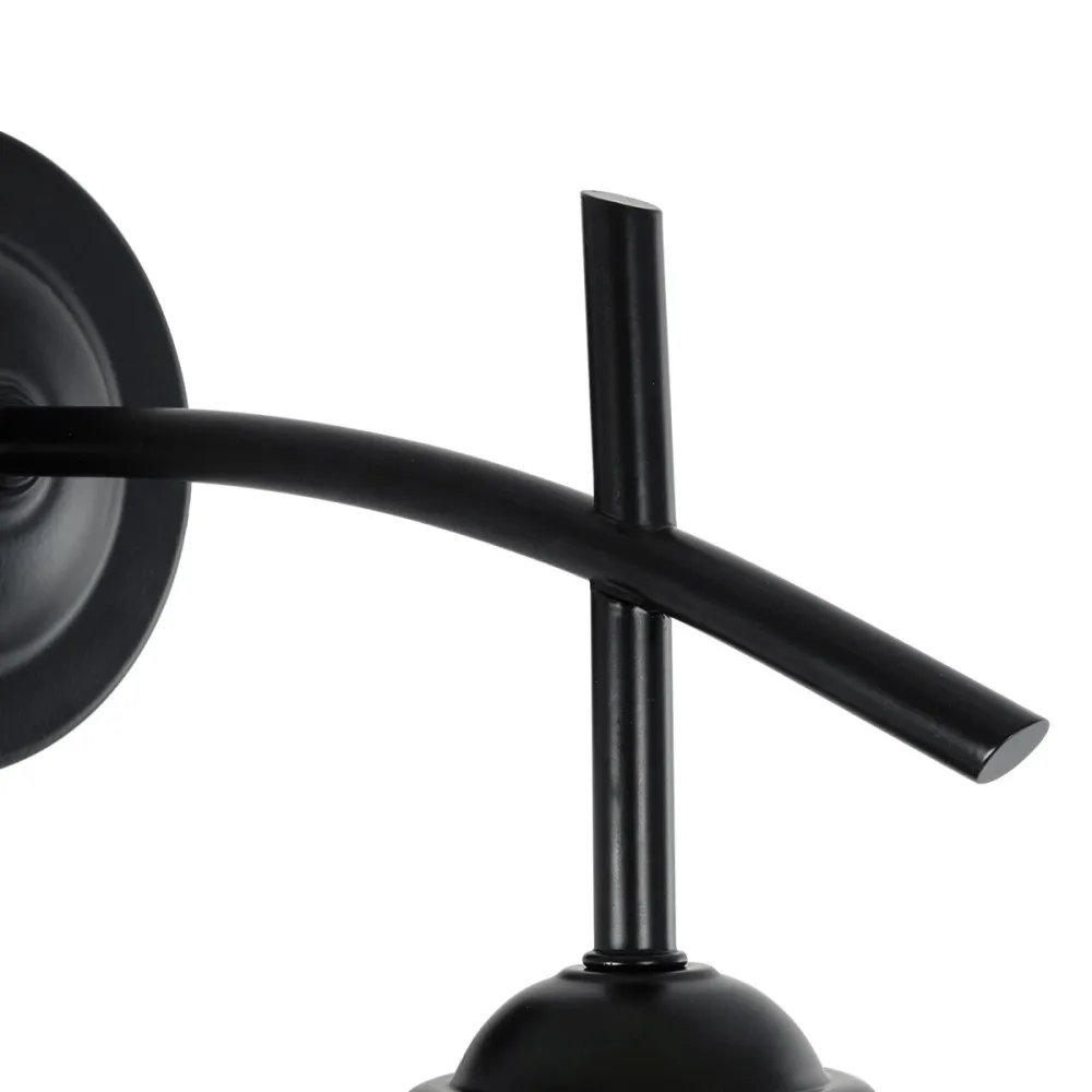 GLOBOSTAR® ISEN 01157 Μοντέρνο Φωτιστικό Τοίχου - Απλίκα με Ντουί 1 x E27 AC 220-240V IP20 - Μαύρο & Λευκό - Μ24 x Π15 x Υ27cm