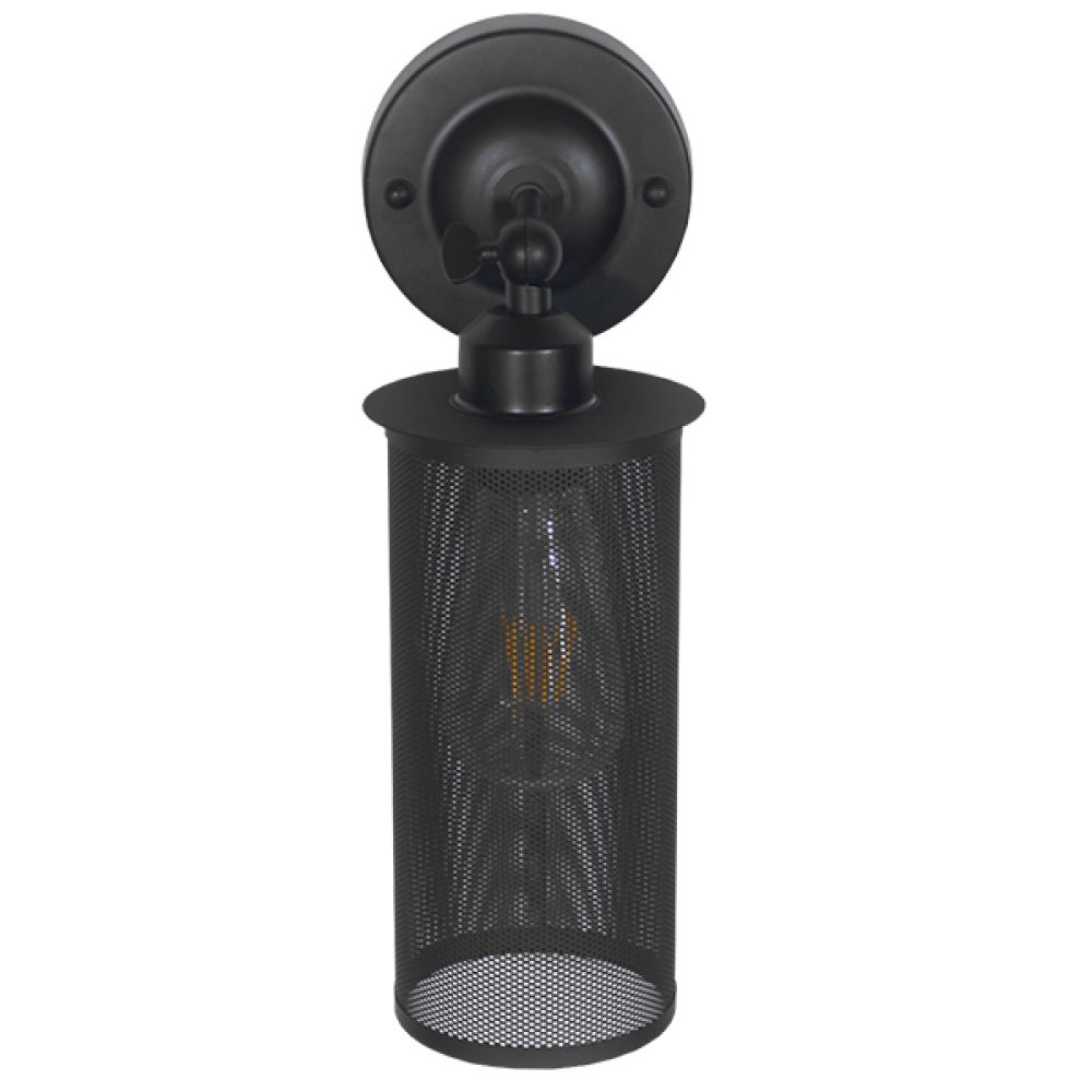 GLOBOSTAR® HOLVIA 01160 Vintage Φωτιστικό Τοίχου - Απλίκα με Ντουί 1 x E27 AC 220-240V IP20 - Μαύρο - Μ16 x Π12 x Υ34cm
