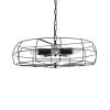 GLOBOSTAR® HELIX 01164 Vintage Κρεμαστό Φωτιστικό Οροφής με Ντουί 5 x E27 AC 220-240V IP20 - Μαύρο - Μ46 x Π46 x Υ13cm