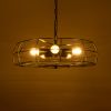 GLOBOSTAR® HELIX 01164 Vintage Κρεμαστό Φωτιστικό Οροφής με Ντουί 5 x E27 AC 220-240V IP20 - Μαύρο - Μ46 x Π46 x Υ13cm