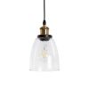 GLOBOSTAR® WICKHAM 01168 Vintage Κρεμαστό Φωτιστικό Οροφής με Ντουί 1 x E27 AC 220-240V IP20 - Χρυσό & Διάφανο - Μ14 x Π14 x Y23cm