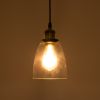 GLOBOSTAR® WICKHAM 01168 Vintage Κρεμαστό Φωτιστικό Οροφής με Ντουί 1 x E27 AC 220-240V IP20 - Χρυσό & Διάφανο - Μ14 x Π14 x Y23cm