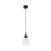 GLOBOSTAR® WICKHAM 01168 Vintage Κρεμαστό Φωτιστικό Οροφής με Ντουί 1 x E27 AC 220-240V IP20 - Χρυσό & Διάφανο - Μ14 x Π14 x Y23cm