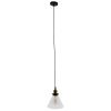 GLOBOSTAR® BINGLEY 01169 Vintage Κρεμαστό Φωτιστικό Οροφής με Ντουί 1 x E27 AC 220-240V IP20 - Διάφανο & Χρυσό - Μ18 x Π18 x Υ20cm