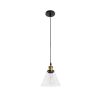 GLOBOSTAR® BINGLEY 01169 Vintage Κρεμαστό Φωτιστικό Οροφής με Ντουί 1 x E27 AC 220-240V IP20 - Διάφανο & Χρυσό - Μ18 x Π18 x Υ20cm