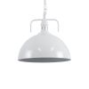 GLOBOSTAR® LARKIN 01174 Vintage Κρεμαστό Φωτιστικό Οροφής με Ντουί 1 x E27 AC 220-240V IP20 - Λευκό - Μ30 x Π30 x Y28cm