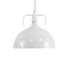 GLOBOSTAR® LARKIN 01174 Vintage Κρεμαστό Φωτιστικό Οροφής με Ντουί 1 x E27 AC 220-240V IP20 - Λευκό - Μ30 x Π30 x Y28cm