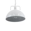 GLOBOSTAR® LARKIN 01174 Vintage Κρεμαστό Φωτιστικό Οροφής με Ντουί 1 x E27 AC 220-240V IP20 - Λευκό - Μ30 x Π30 x Y28cm