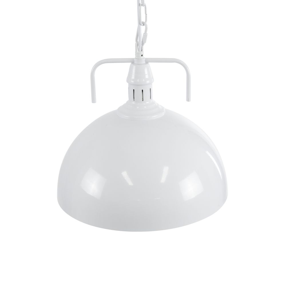 GLOBOSTAR® LARKIN 01174 Vintage Κρεμαστό Φωτιστικό Οροφής με Ντουί 1 x E27 AC 220-240V IP20 - Λευκό - Μ30 x Π30 x Y28cm