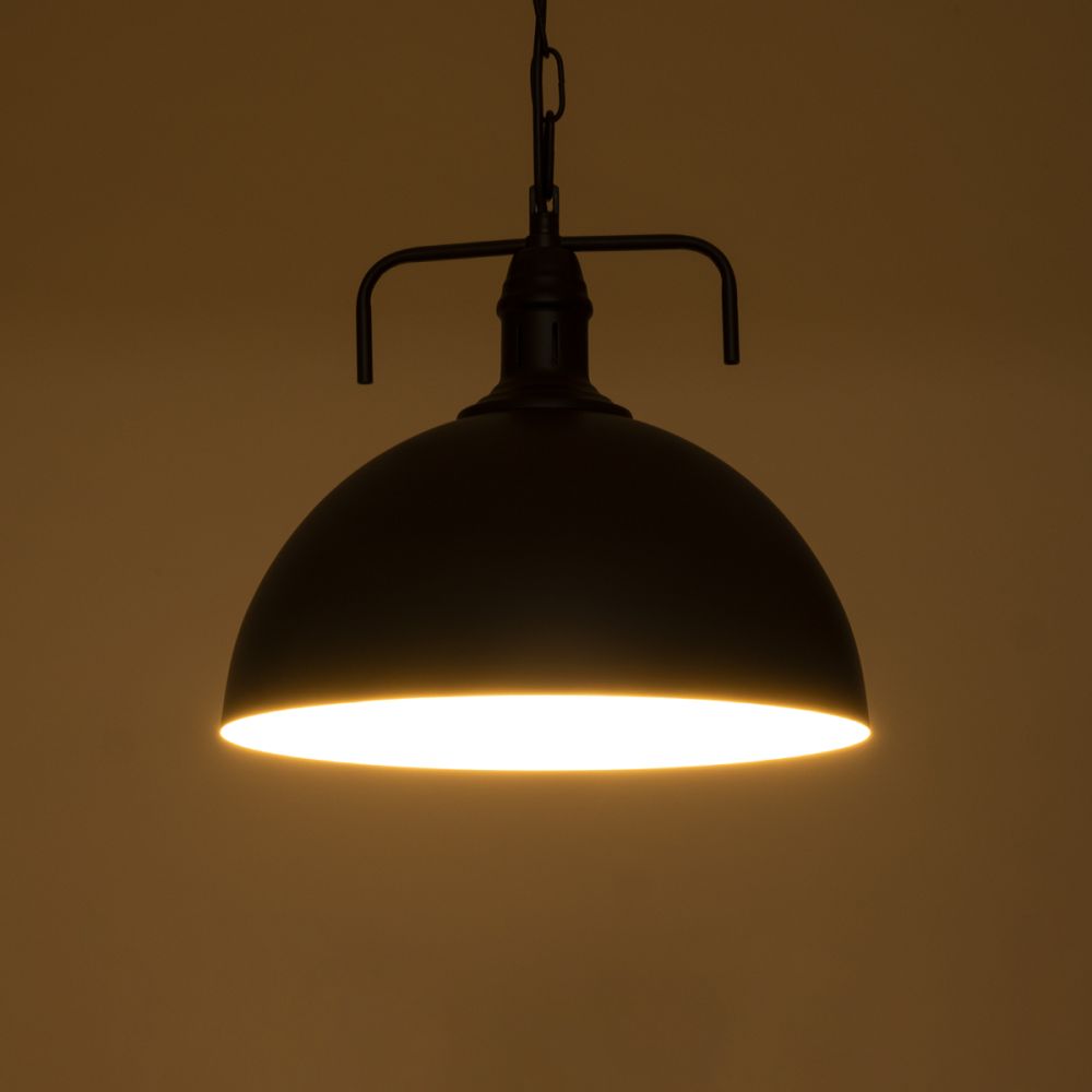 GLOBOSTAR® LARKIN 01175 Vintage Κρεμαστό Φωτιστικό Οροφής με Ντουί 1 x E27 AC 220-240V IP20 - Μαύρο - Μ30 x Π30 x Y28cm
