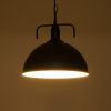 GLOBOSTAR® LARKIN 01175 Vintage Κρεμαστό Φωτιστικό Οροφής με Ντουί 1 x E27 AC 220-240V IP20 - Μαύρο - Μ30 x Π30 x Y28cm