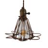 GLOBOSTAR® FLOWERON 01180 Vintage Κρεμαστό Φωτιστικό Οροφής με Ντουί 1 x E27 AC 220-240V IP20 - Χάλκινο & Μπρούτζινο - Μ10 x Π10 x Υ20cm