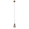 GLOBOSTAR® FLOWERON 01180 Vintage Κρεμαστό Φωτιστικό Οροφής με Ντουί 1 x E27 AC 220-240V IP20 - Χάλκινο & Μπρούτζινο - Μ10 x Π10 x Υ20cm