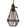 GLOBOSTAR® FLOWERON 01180 Vintage Κρεμαστό Φωτιστικό Οροφής με Ντουί 1 x E27 AC 220-240V IP20 - Χάλκινο & Μπρούτζινο - Μ10 x Π10 x Υ20cm