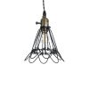 GLOBOSTAR® FLOWER IRON RUST 01181 Vintage Κρεμαστό Φωτιστικό Οροφής με Ντουί 1 x E27 AC 220-240V IP20 - Μαύρο & Μπρούτζινο - Μ10 x Π10 x Υ20cm