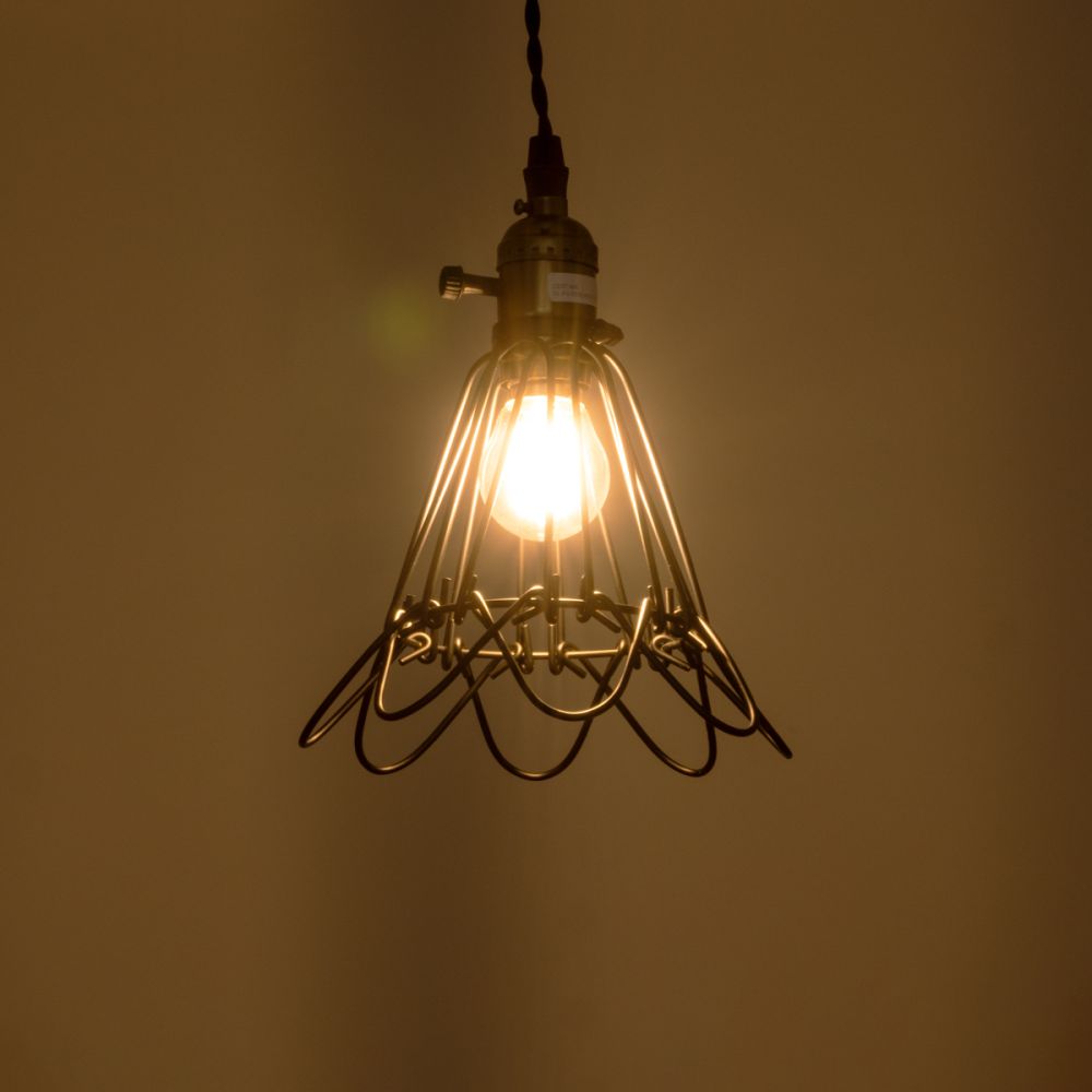 GLOBOSTAR® FLOWER IRON RUST 01181 Vintage Κρεμαστό Φωτιστικό Οροφής με Ντουί 1 x E27 AC 220-240V IP20 - Μαύρο & Μπρούτζινο - Μ10 x Π10 x Υ20cm