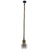 GLOBOSTAR® HELLET 01182 Vintage Κρεμαστό Φωτιστικό Οροφής με Ντουί 1 x E27 AC 220-240V IP20 - Μαύρο & Μπεζ - Μ16 x Π16 x Υ25cm