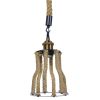 GLOBOSTAR® LANTERN 01186 Vintage Κρεμαστό Φωτιστικό Οροφής με Ντουί 1 x E27 AC 220-240V IP20 - Μπεζ & Μαύρο - Μ15 x Π15 x Υ24cm