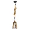 GLOBOSTAR® LANTERN 01186 Vintage Κρεμαστό Φωτιστικό Οροφής με Ντουί 1 x E27 AC 220-240V IP20 - Μπεζ & Μαύρο - Μ15 x Π15 x Υ24cm