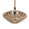 GLOBOSTAR® DOGMA 01187 Boho Κρεμαστό Φωτιστικό Οροφής με Ντουί 1 x E27 AC 220-240V IP20 - Μπεζ - Μ40 x Π40 x Υ20cm