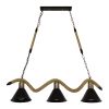 GLOBOSTAR® TYMEN 01189 Boho Κρεμαστό Φωτιστικό Οροφής με Ντουί 3 x E27 AC 220-240V IP20 - Μαύρο & Μπεζ - Μ85 x Π18.5 x Υ20cm