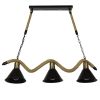 GLOBOSTAR® TYMEN 01189 Boho Κρεμαστό Φωτιστικό Οροφής με Ντουί 3 x E27 AC 220-240V IP20 - Μαύρο & Μπεζ - Μ85 x Π18.5 x Υ20cm