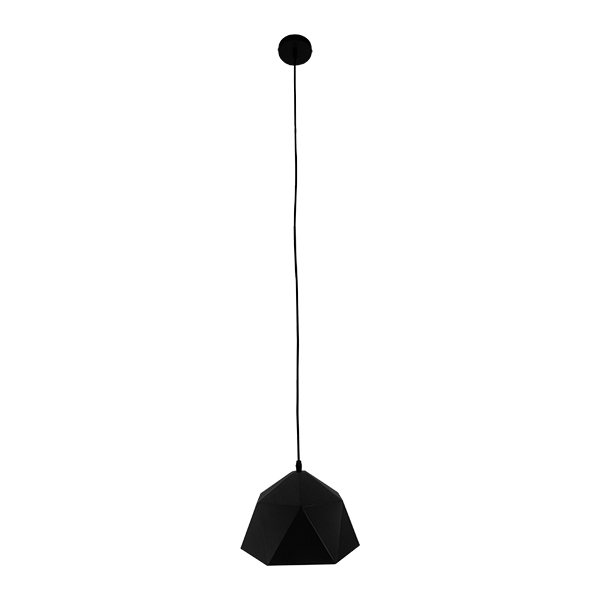 GLOBOSTAR® HEXAGON 01194 Μοντέρνο Κρεμαστό Φωτιστικό Οροφής με Ντουί 1 x E27 AC 220-240V IP20 - Μαύρο & Χρυσό - Μ25 x Π25 x Υ15cm