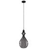GLOBOSTAR® REA 01197 Μοντέρνο Κρεμαστό Φωτιστικό Οροφής με Ντουί 1 x E27 AC 220-240V IP20 - Μαύρο & Λευκό - Μ21 x Π21 x Υ40cm