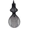 GLOBOSTAR® REA 01197 Μοντέρνο Κρεμαστό Φωτιστικό Οροφής με Ντουί 1 x E27 AC 220-240V IP20 - Μαύρο & Λευκό - Μ21 x Π21 x Υ40cm