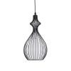 GLOBOSTAR® REA 01197 Μοντέρνο Κρεμαστό Φωτιστικό Οροφής με Ντουί 1 x E27 AC 220-240V IP20 - Μαύρο & Λευκό - Μ21 x Π21 x Υ40cm